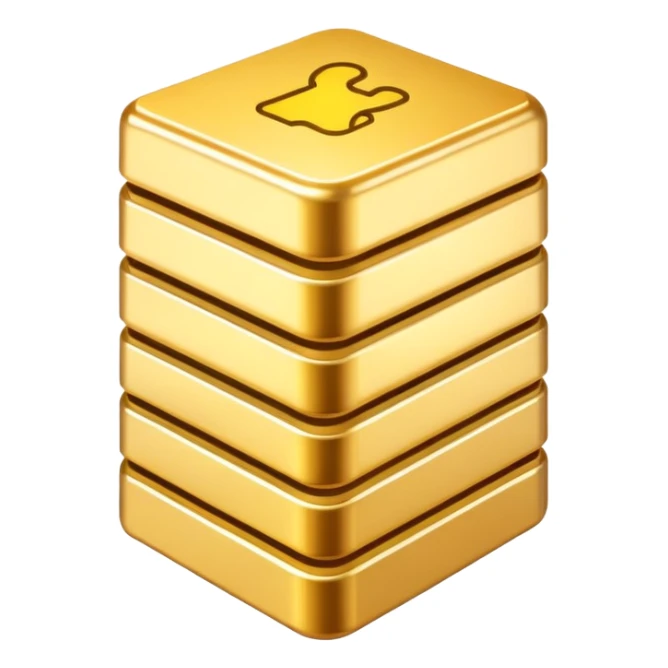 Golden stack sticker