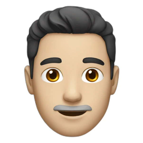 white-man-black-hair sticker