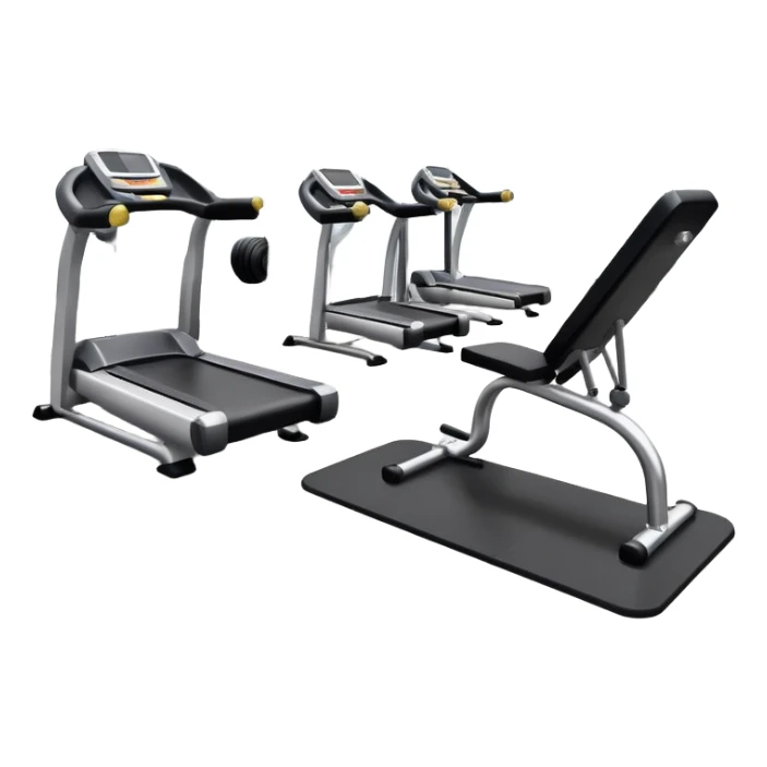 fitness gym with dumbbells and exercise machines sticker