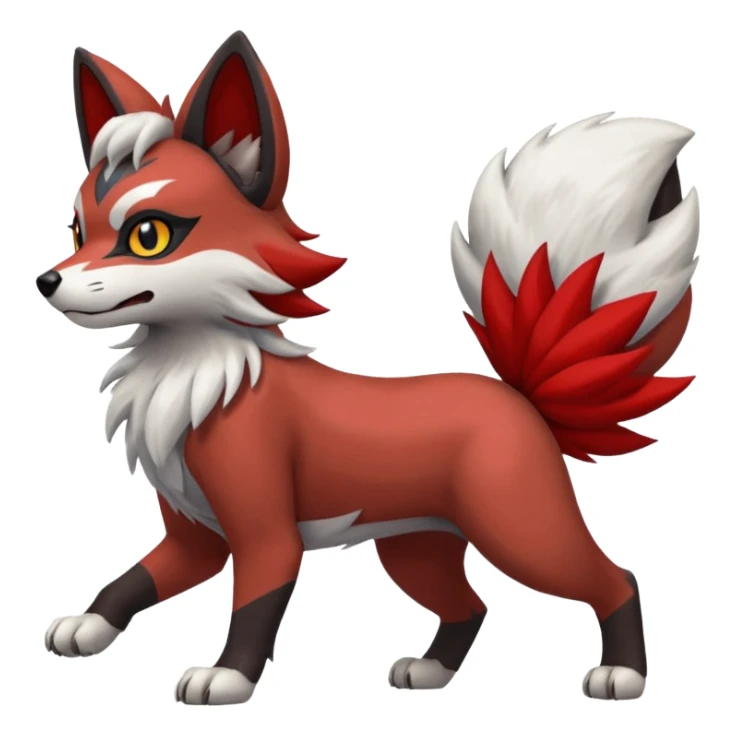 Lycanroc-Zorua-Litten-Mightyena-fusion sticker