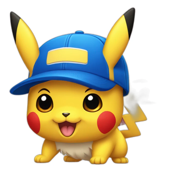 Pikachu avec une casquette de l'équipe de foot  de lion sticker