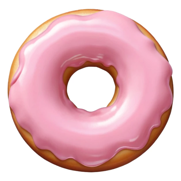 ultra realistic light pink donut, no sprinkles sticker