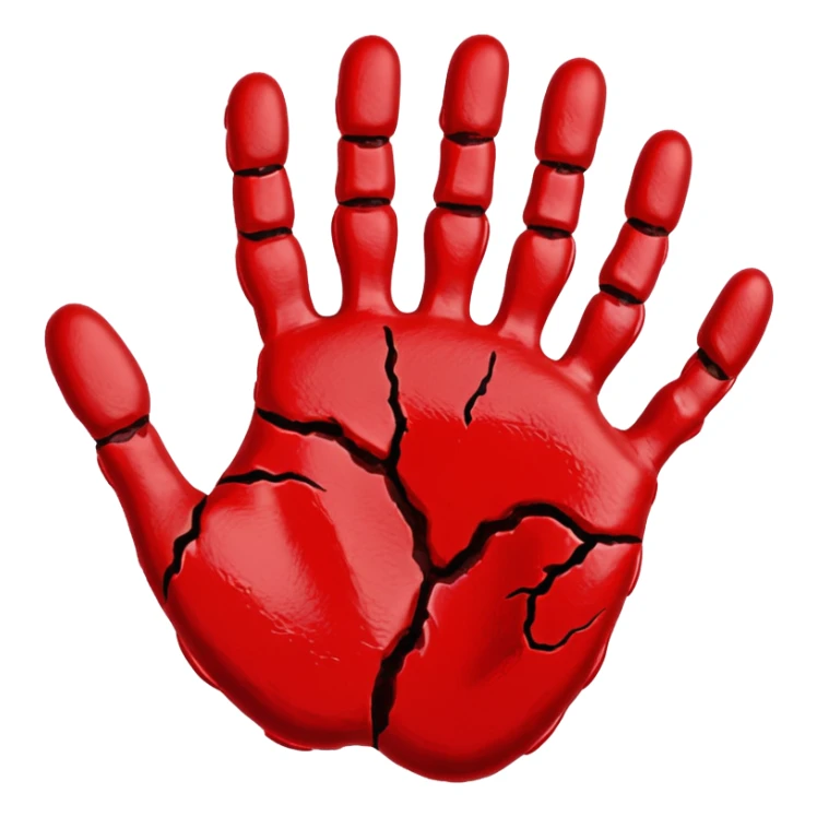 Bloody Paint – Smear of red paint shaped like handprint. sticker