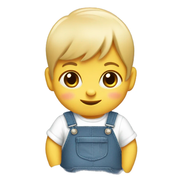 baby rabbit in dungaree sticker