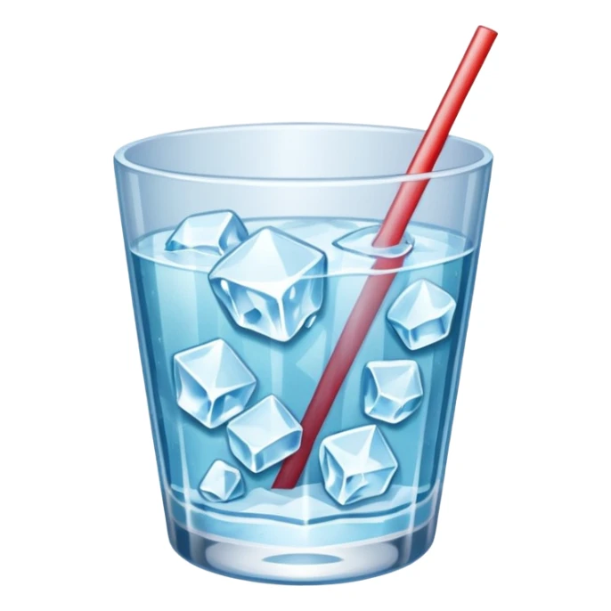 Crushed ice for cocktail but not in a glass sticker