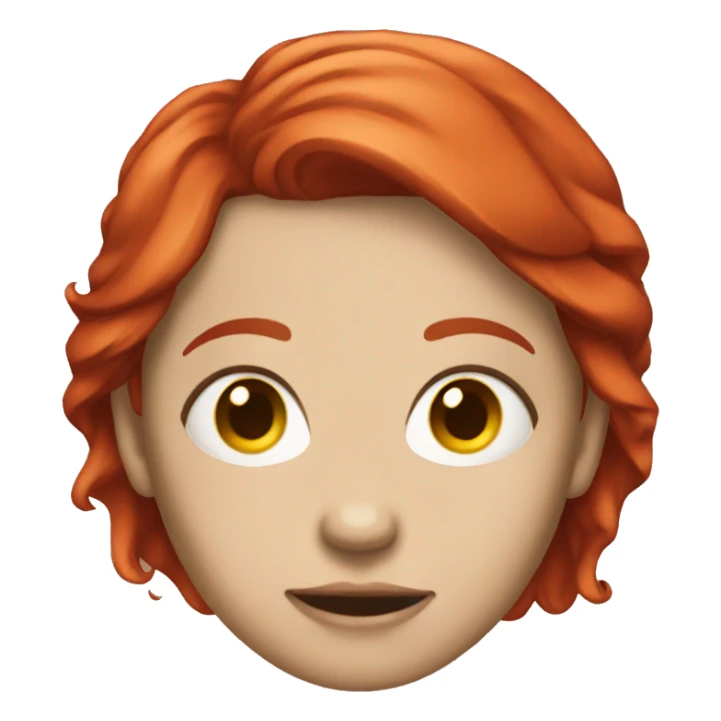 A girl with red hair and smoking sticker