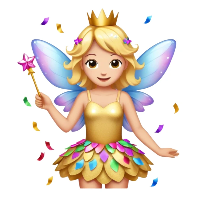 Beautiful Birthday Confetti fairy sticker