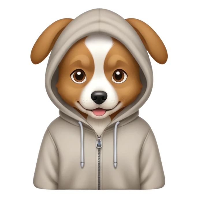 Dog whirring a hoodie sticker