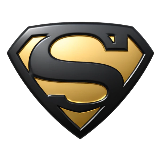 Superman Symbol Man of Steel black sticker