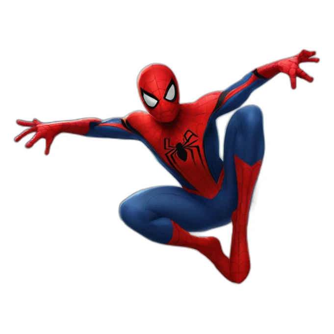 Spider-Man flying in New York  sticker