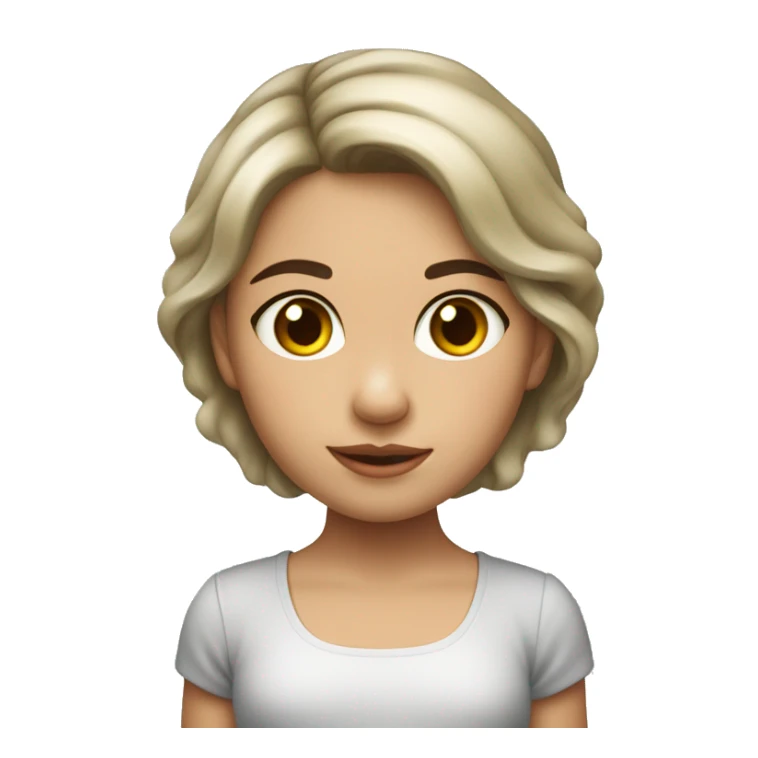 Niña con cabello corto, de piel blanca judía  sticker