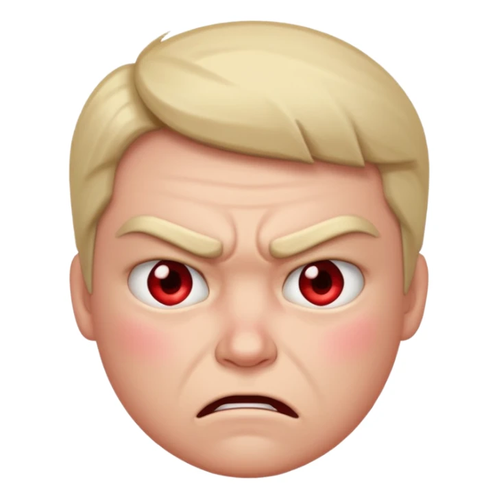 A 😡 but clam dowe but keep the face expression and make it blushing sticker