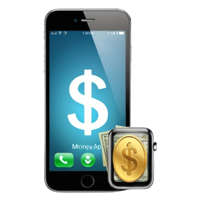 can you make a phone with an app on the screen that has a money sign sticker