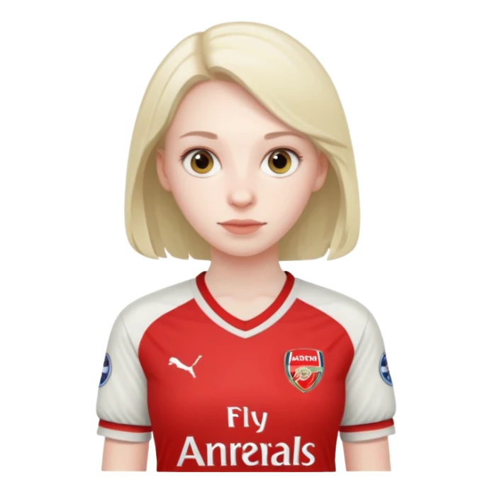girl arsenal fan sticker