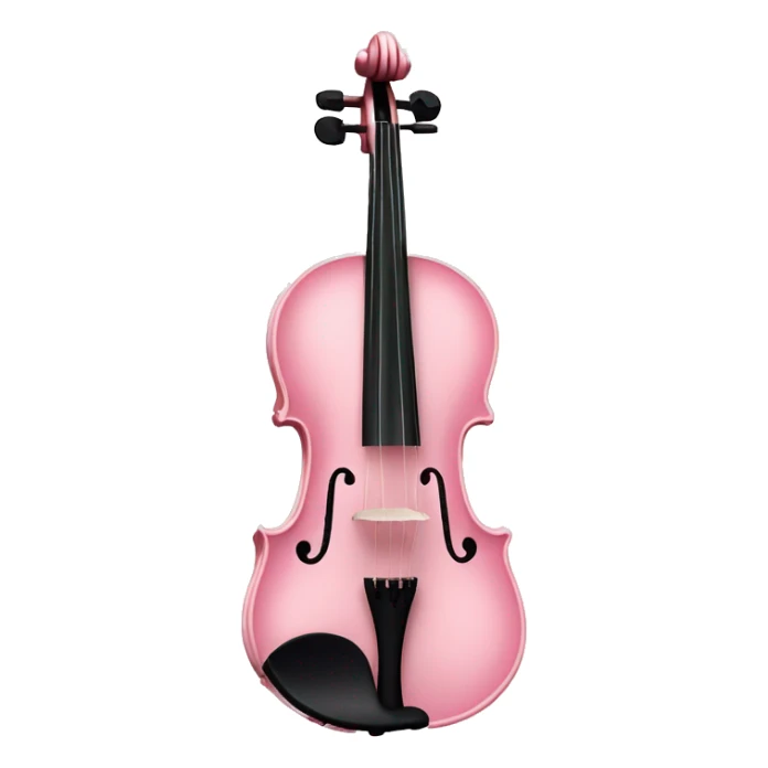 soft pastel pink violin with peonies and glitter sticker