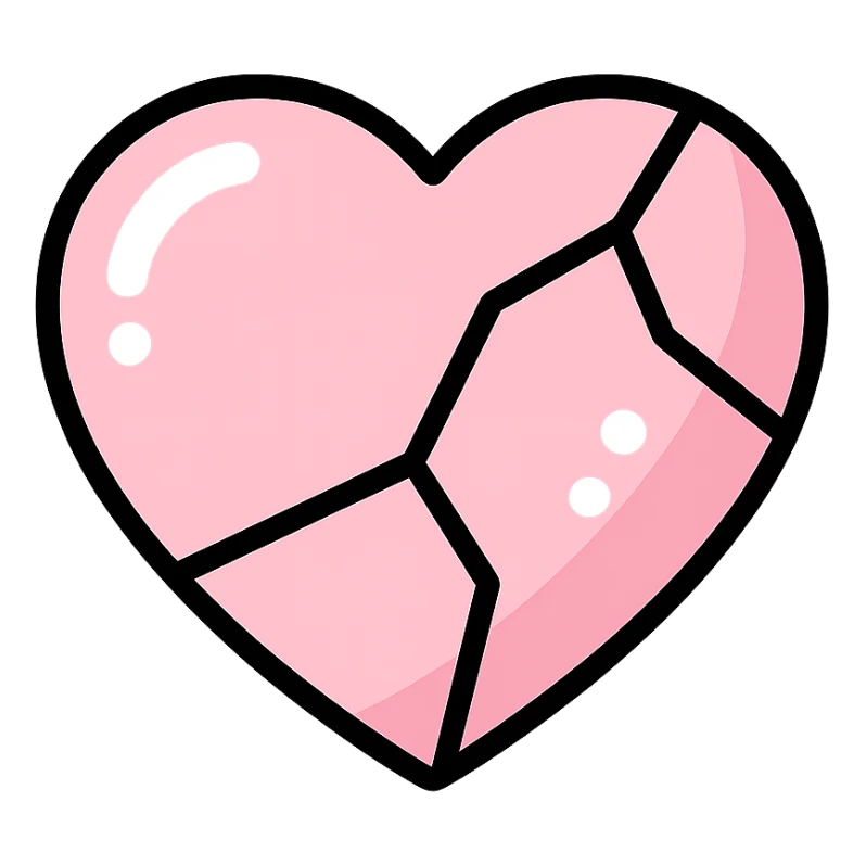 heart shaped rose quartz stone icon, polished finish, delicate pink, crystal-like details sticker