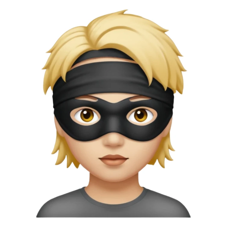 Blindfold person with different colors of hair. No trusting games with people blindfolded behind steering wheel sticker