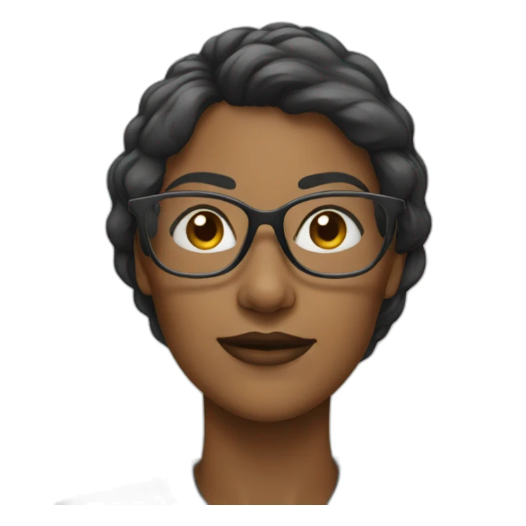 woman with eyeglasses sticker