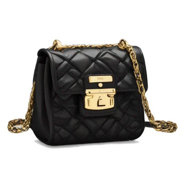 Black  gold bag Armani sticker