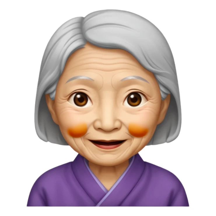 Asia old woman sticker