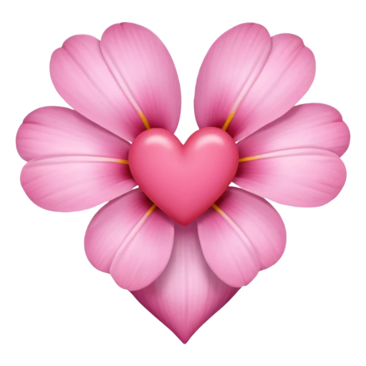 Heart shape of this flower 🌸 sticker