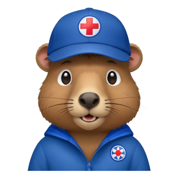 Capibara with a cruz azul cap sticker