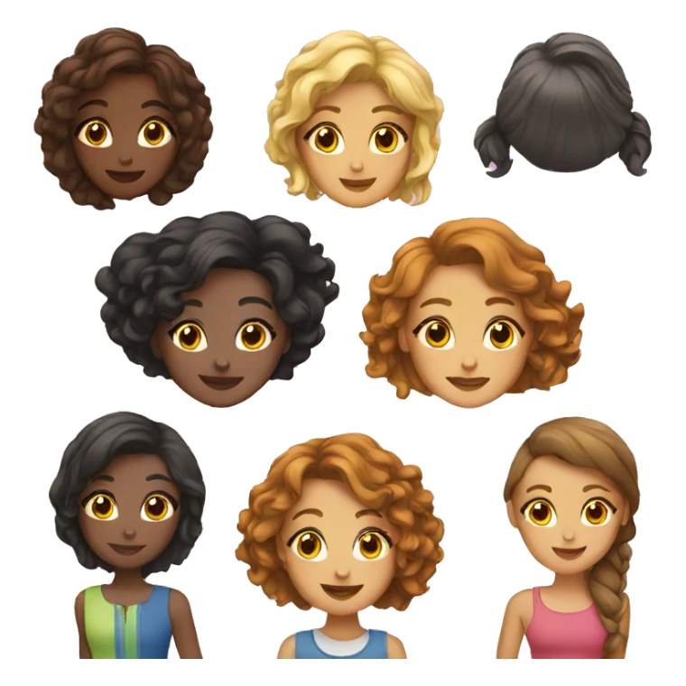 group of girls sticker