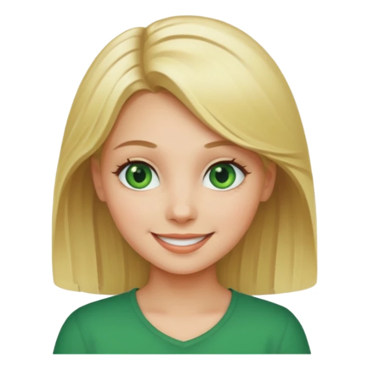 Girl blonde Green eyes sticker