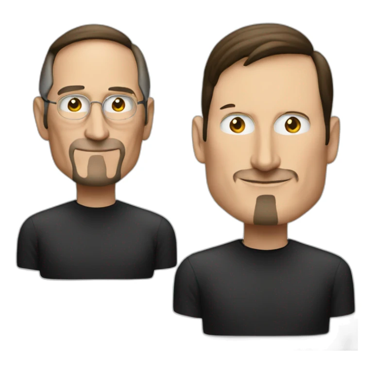 Steve Jobs facing Elon musk sticker