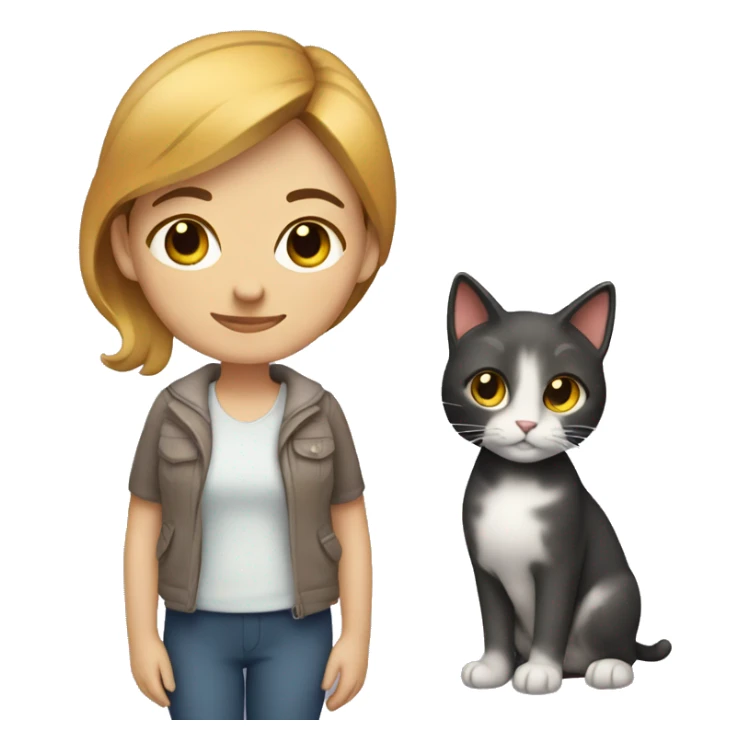 girl with a calisto cat sticker