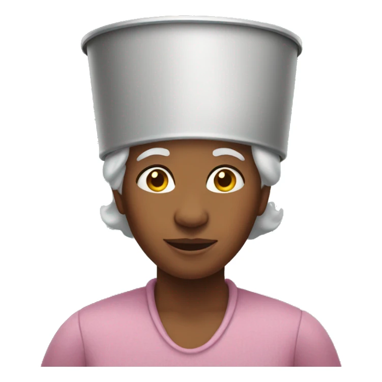 Grandma with bucket on her head sticker
