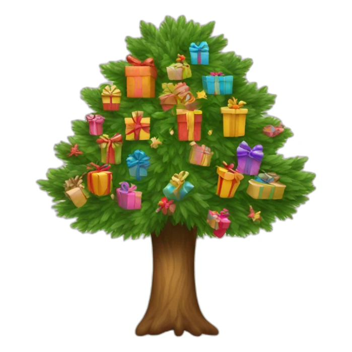tree made of gifts sticker