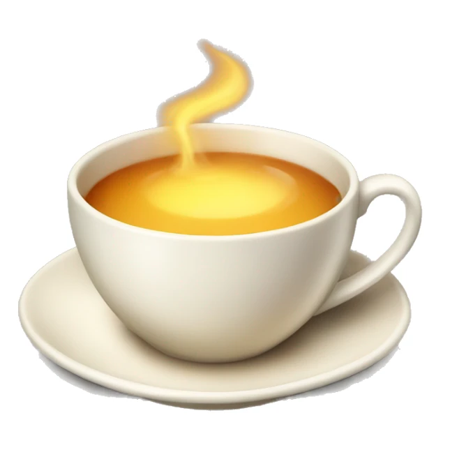 A teacup very hot and is happy to be drinked sticker