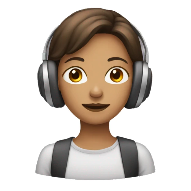 female listening sticker