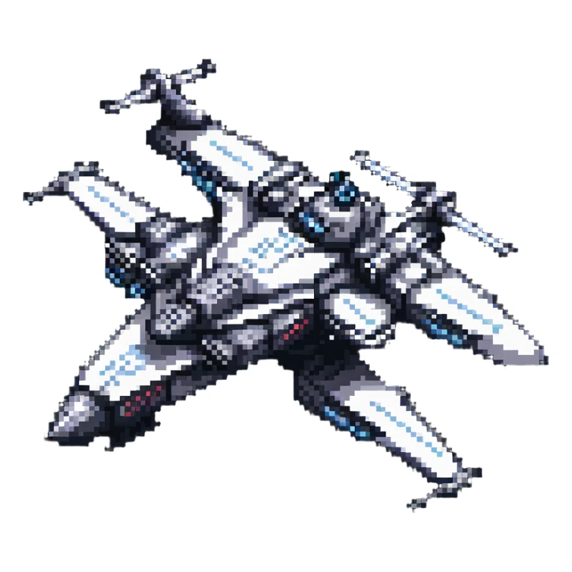 massive battleship-style space cruiser with weapon turrets sticker