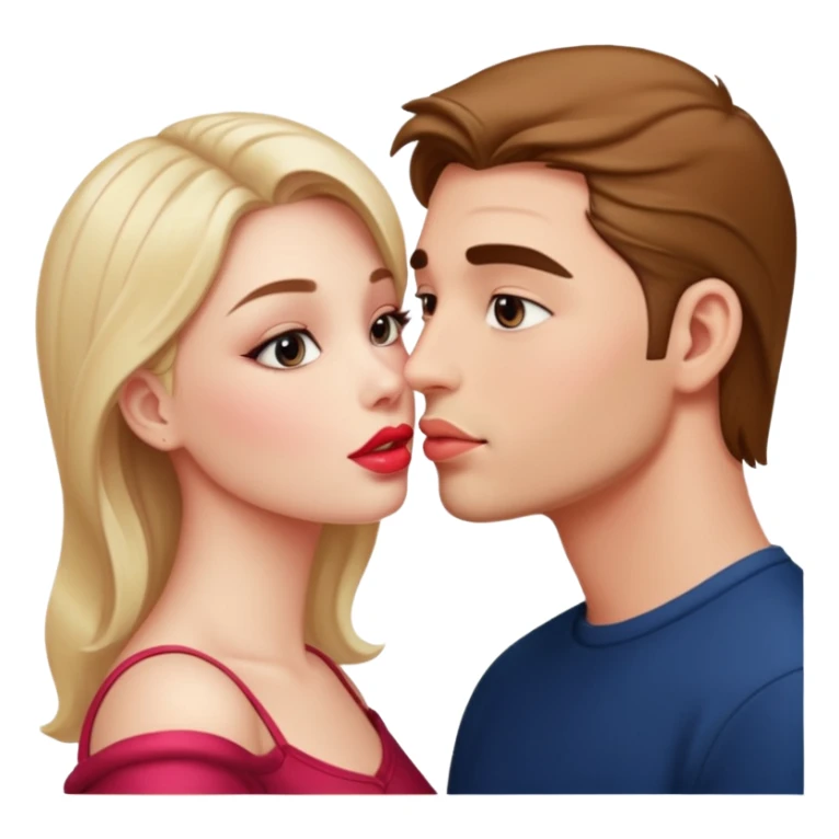 French kiss fair men and women sticker