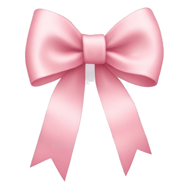 light pink ribbon bow sticker