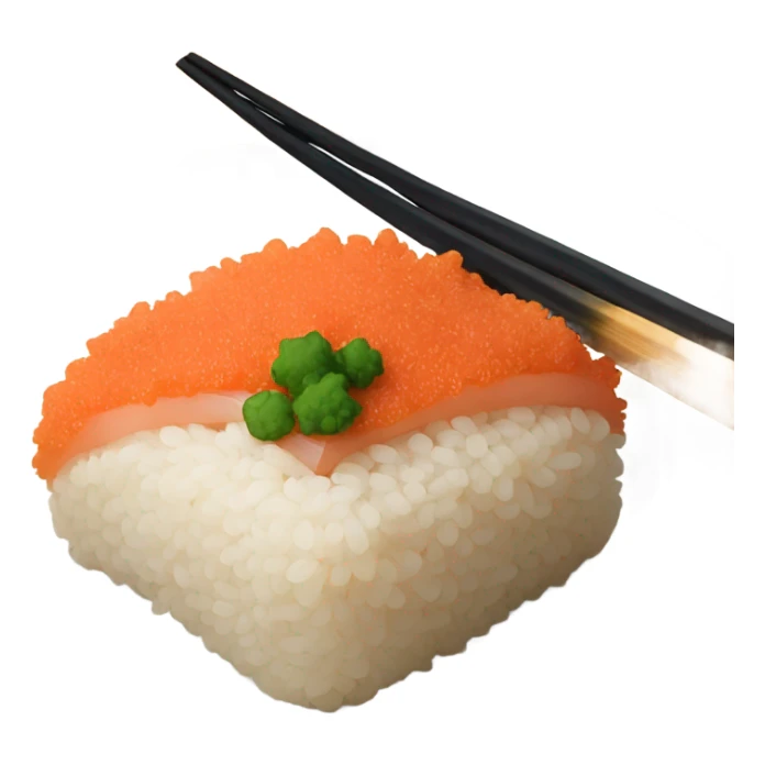 Crispy rice with spicy tuna on top sushi sticker