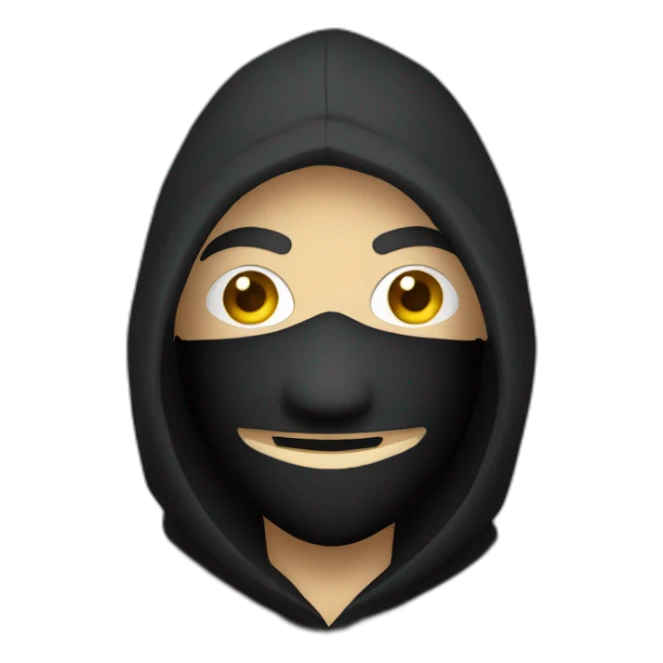 hooded guy wearing guy fawkes mask sticker