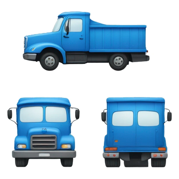 blue delievery truck sticker