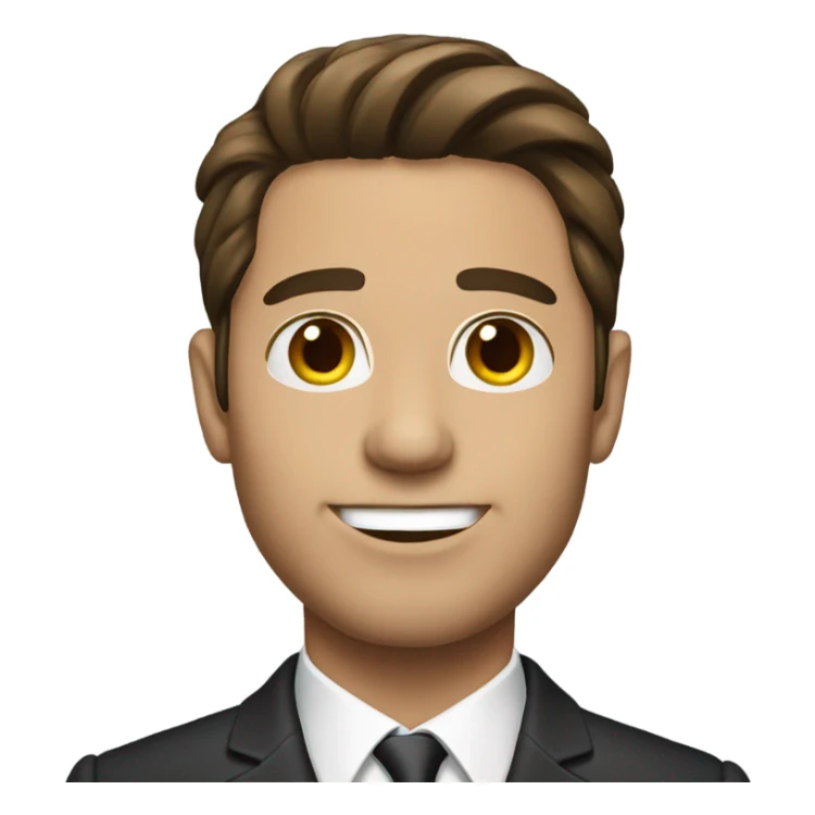 brunette man in suit  sticker