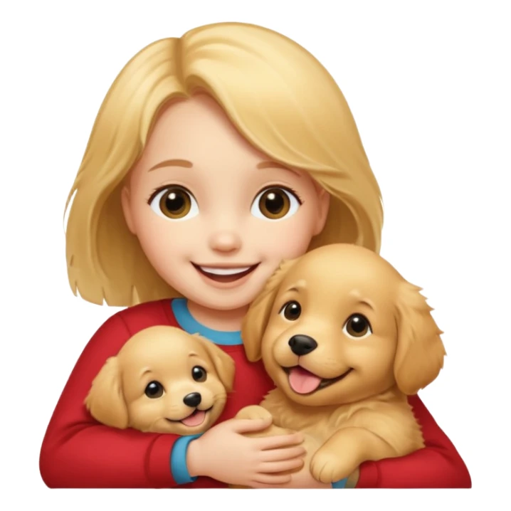 Baby with Dog. sticker