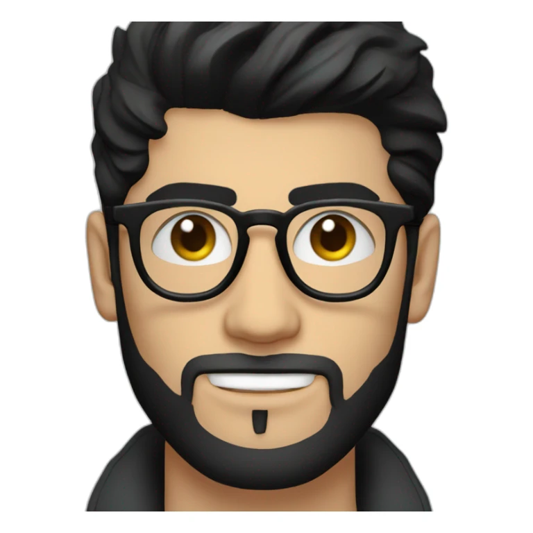 zayn malik with black hair and beard and spectacles and macbook sticker