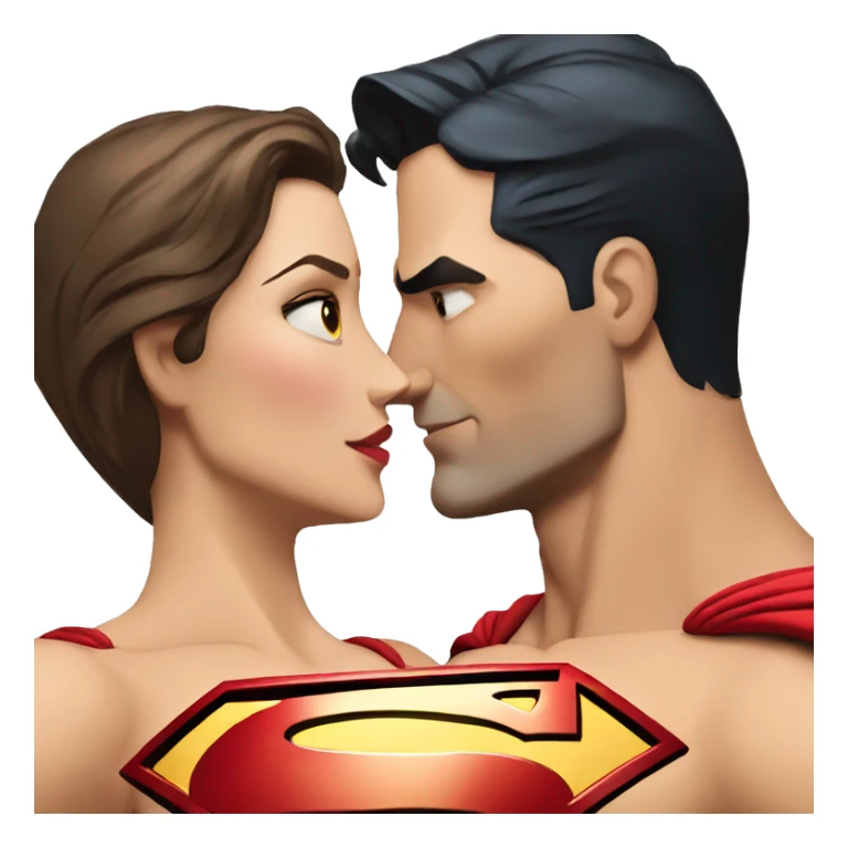 Superman-kiss-Wonder-Woman sticker