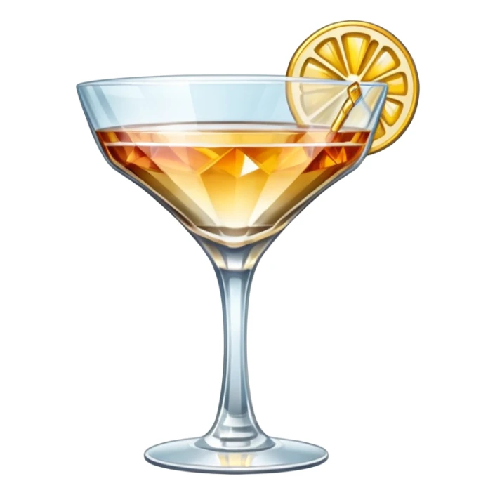 luxury cocktail glass sticker