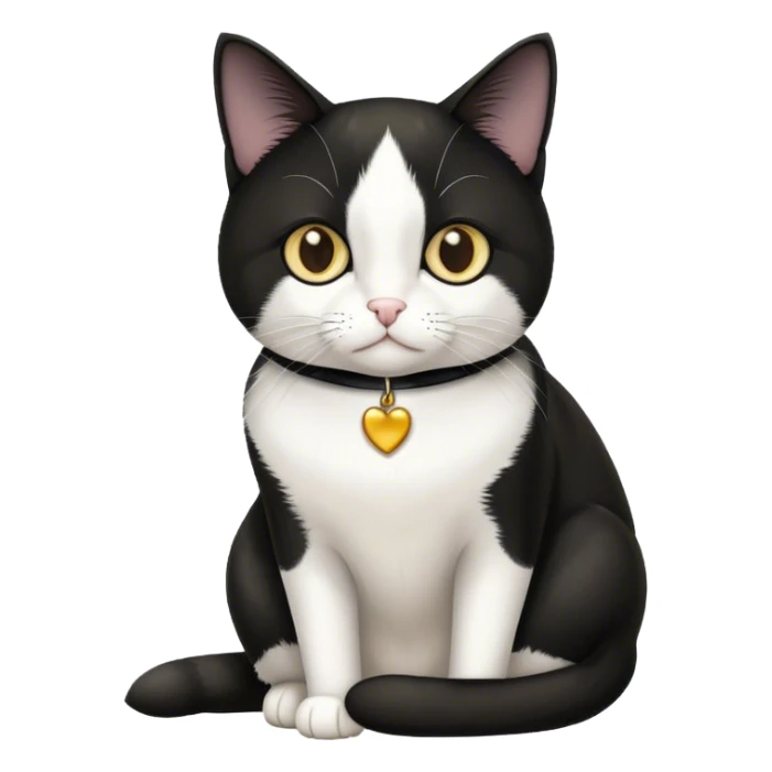 tuxedo cat with hazel eyes sat  sticker