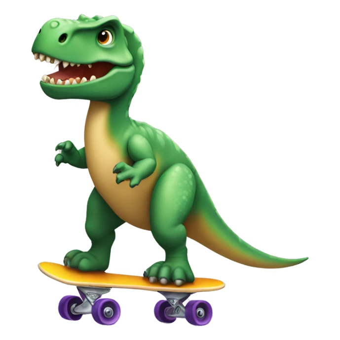Dinosaurio en patineta sticker