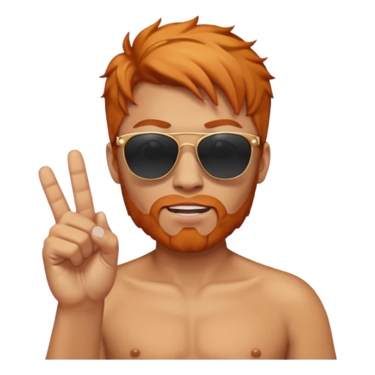 Emoji with sunglasses giving middle ginger sticker