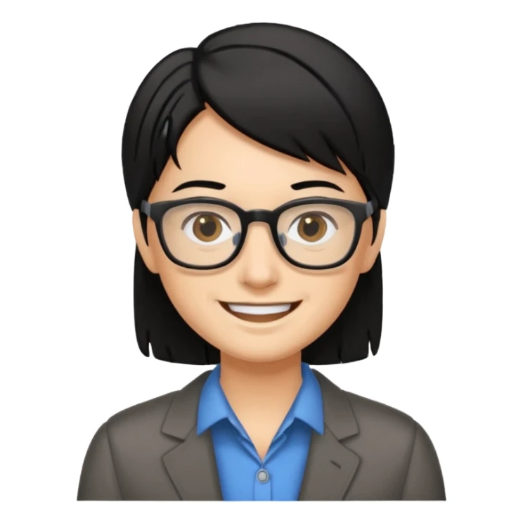 Un locutor de radio, pelo negro con canas, con gafas sticker