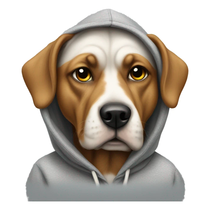 Dog wearing hoodie smoking a cigare sticker